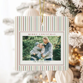 Ornamento De Cerâmica Fita de Natal - Uma Foto