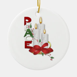 Ornamento De Cerâmica Fita De Velas De Paz Da Nossa Casa Para A Sua