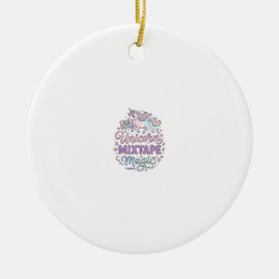 Ornamento De Cerâmica Fita Mágica de Unicórnio Adorável Adesivo e Camisa