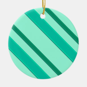 Ornamento De Cerâmica Fitas velvet, turquesa e aqua