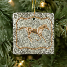 Fivela do Cinturão de Cavalo Dourado Ocidental