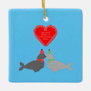 Ornamento De Cerâmica Fixe de Fecho de Natal Personalizado