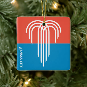 Ornamento De Cerâmica Flag of Kansas City (2023), Missouri