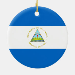 Ornamento De Cerâmica Flag of Nicaragua