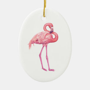 Ornamento De Cerâmica Flamingo 2