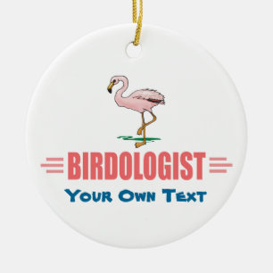 Ornamento De Cerâmica Flamingo Engraçado