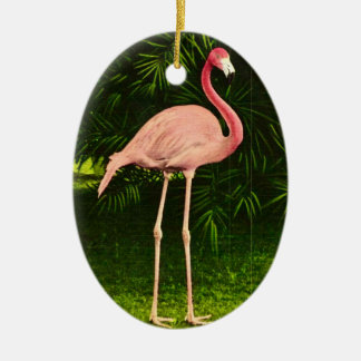 Ornamento De Cerâmica Flamingo Rosa Lindamente