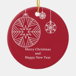 Ornamento De Cerâmica Flat Holiday Card