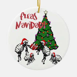 Ornamento De Cerâmica FLEAS NAVIDAD - Frota de Natal e Árvore de Natal
