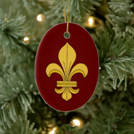 Ornamento De Cerâmica Fleur-de-lis