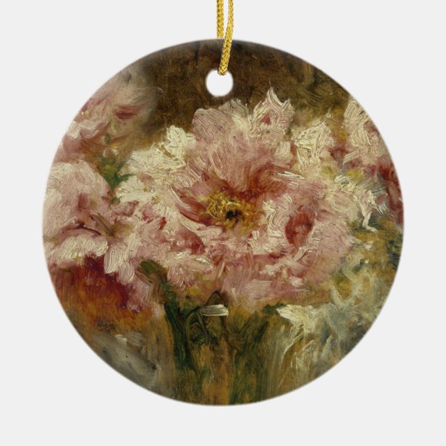 Ornamento De Cerâmica Fleurs - Félix Ziem (Frente)
