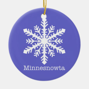Ornamento De Cerâmica Floco de neve de Minnesnowta