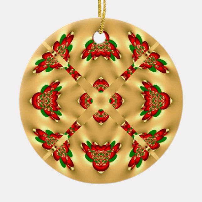 Ornamento De Cerâmica Floco de neve de Natal (Frente)
