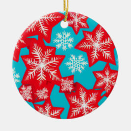 Ornamento De Cerâmica Flocos de neve