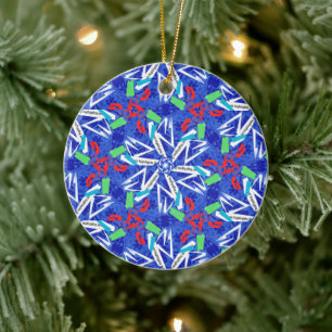 Ornamento De Cerâmica Flocos de neve С