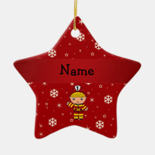 Ornamento De Cerâmica Flocos de neve conhecidos personalizados do