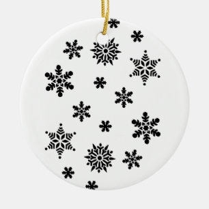 Ornamento De Cerâmica Flocos de neve de Natal