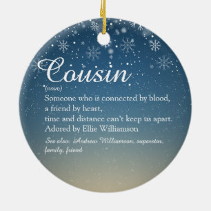 Ornamento De Cerâmica Flocos de Neve de Natal Definição de Primo Script