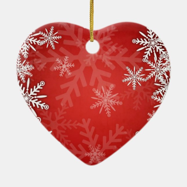 Ornamento De Cerâmica Flocos de neve do Natal (Verso)