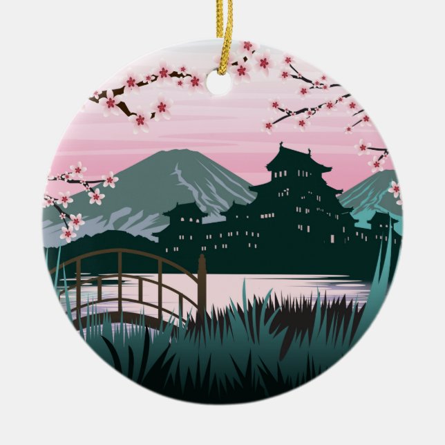 Ornamento De Cerâmica Flor (Frente)