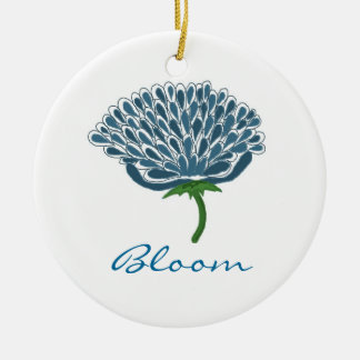 Ornamento De Cerâmica Flor Azul da Moda