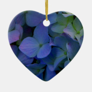 Ornamento De Cerâmica Flor azul-violeta azul-hidrangeas-violeta floral