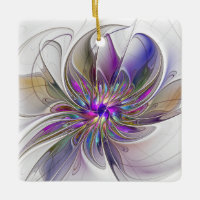Flor de Arte Abstrato, Enérgica e Colorida