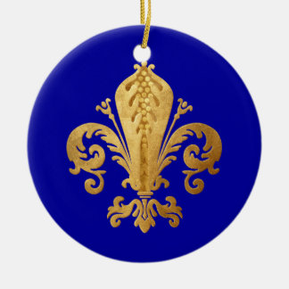 Ornamento De Cerâmica Flor de lis