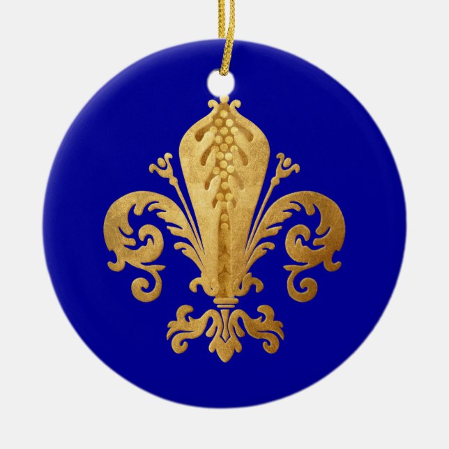 Ornamento De Cerâmica Flor de lis (Frente)