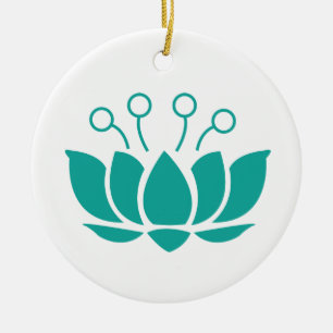 Ornamento De Cerâmica Flor de Lotus