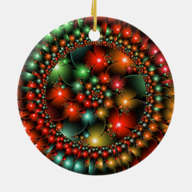 Ornamento De Cerâmica Flor de Natal (Traseira)