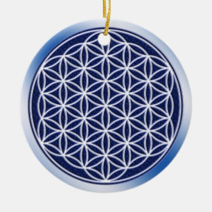 Ornamento De Cerâmica Flor De Vivo / Céu