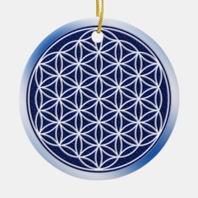 Ornamento De Cerâmica Flor De Vivo / Céu (Frente)