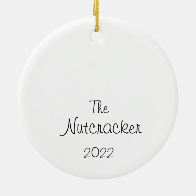 Ornamento De Cerâmica Flor Nutcracker Personalizado/Café Árabe/Neve (Traseira)