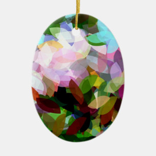 ORNAMENTO DE CERÂMICA FLORAL