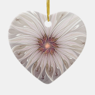Ornamento De Cerâmica Floral Fantasy Abstrato Modern Pastel Fllower Hear