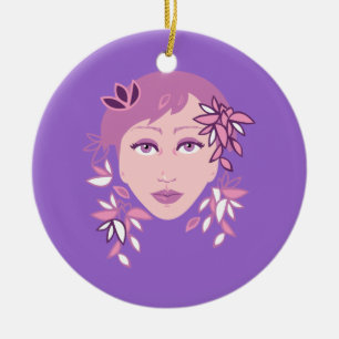 Ornamento De Cerâmica Floral Fashion