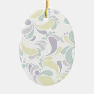 Ornamento De Cerâmica Floral Pale