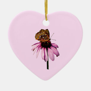Ornamento De Cerâmica FlorConeFlower RoxoFritillante