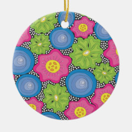 Ornamento De Cerâmica Flores