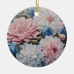 Ornamento De Cerâmica Flores