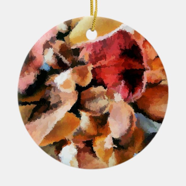 ORNAMENTO DE CERÂMICA FLORES (Frente)