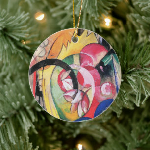 Ornamento De Cerâmica Flores coloridas (também conhecidas como Abstrato