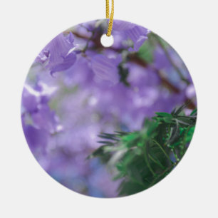 Ornamento De Cerâmica Flores de Árvore Purple Jacaranda