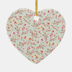 Ornamento De Cerâmica Flores de Flores de Cereja