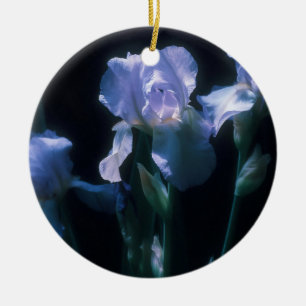 Ornamento De Cerâmica Flores de Íris ao Crepúsculo