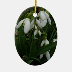 Ornamento De Cerâmica Flores de primavera Brancas I (Galanthus)