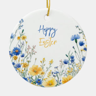 Ornamento De Cerâmica Flores de Primavera da Páscoa