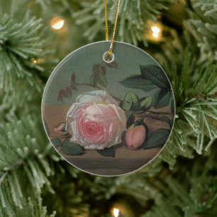 Ornamento De Cerâmica Flores de vida estática em borda de Otto Ottesen