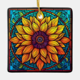 Ornamento De Cerâmica Flores De Vidro Manchas Atormentadas